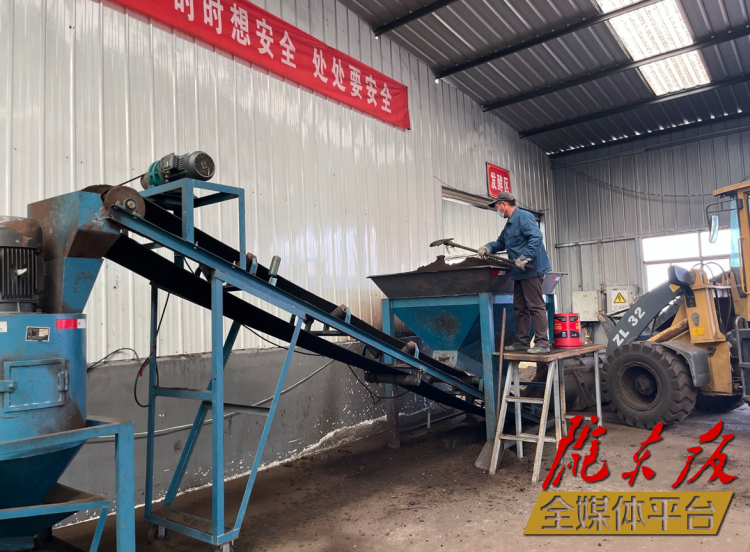 合水縣充分利用當(dāng)?shù)匦笄菁S便及秸稈回收的有機(jī)肥料“變廢為肥”。本報(bào)記者 劉萍凝 攝