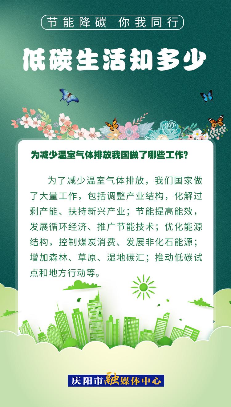 【節(jié)能降碳 你我同行】低碳生活知多少（17）：為減少溫室氣體排放，我國(guó)做了哪些工作？